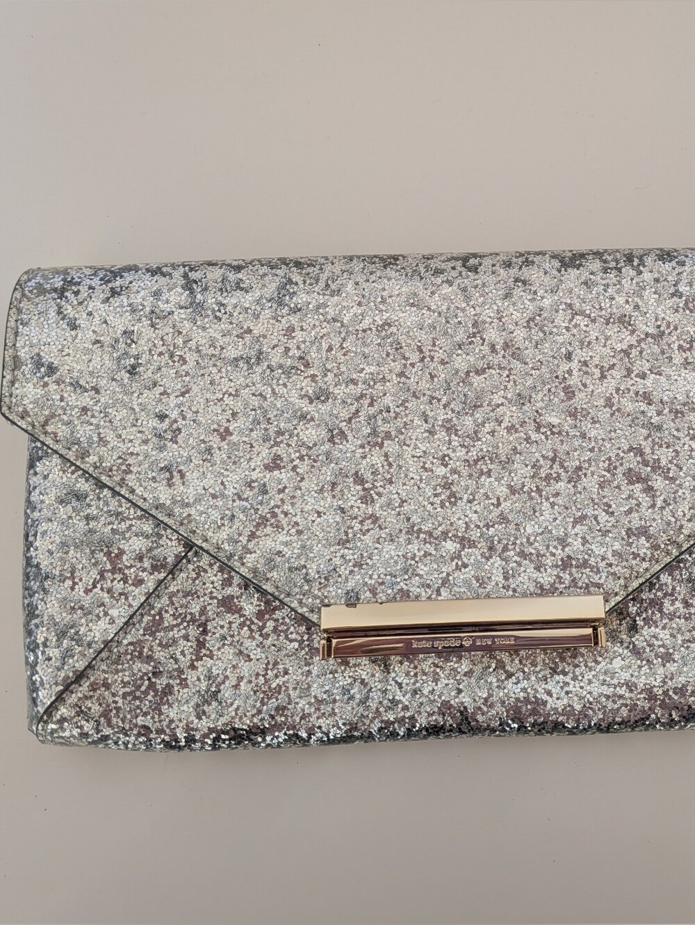 Kate Spade Glitter Patent Leather Sparkle Clutch